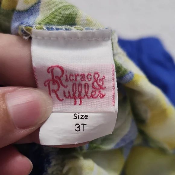 Ricrac & Ruffles 2 piece lemon set Size 3T - Picture 3 of 3
